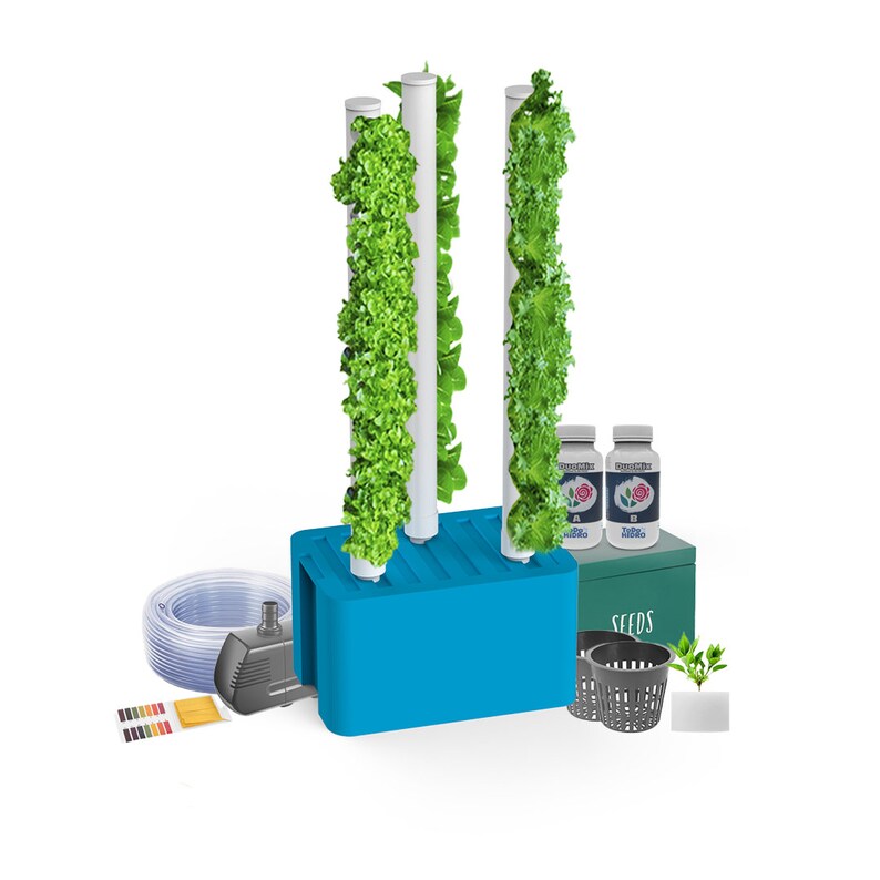 Vertical Hydroponic Garden Tower System Indoor Outdoor Home Grow Kit Etsy