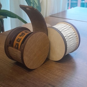Caixa de madeira personalizada para pulseiras e relógios | Arquivo cortado a laser para compensado de 4 mm | Embalagem para joias | Modelo de caixa de presente | Tamanho pronto de 8,2 x 5 cm