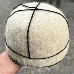 Traditional wool hat  Felted warrior hat Caucasus heritage headwear Ethnic handmade wool hat Pagan or medieval costume accessory
