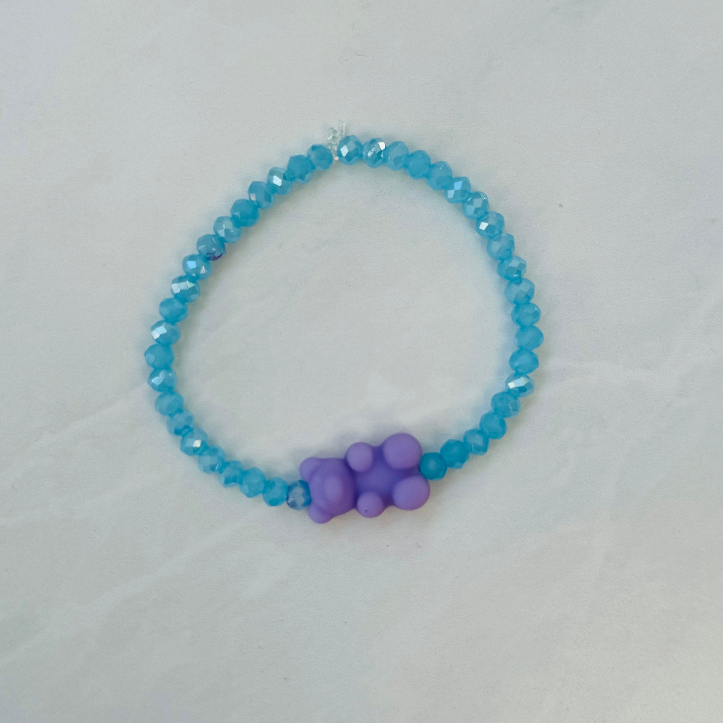 PURPLE GUMMY BEAR | Bead Bracelet (medium)