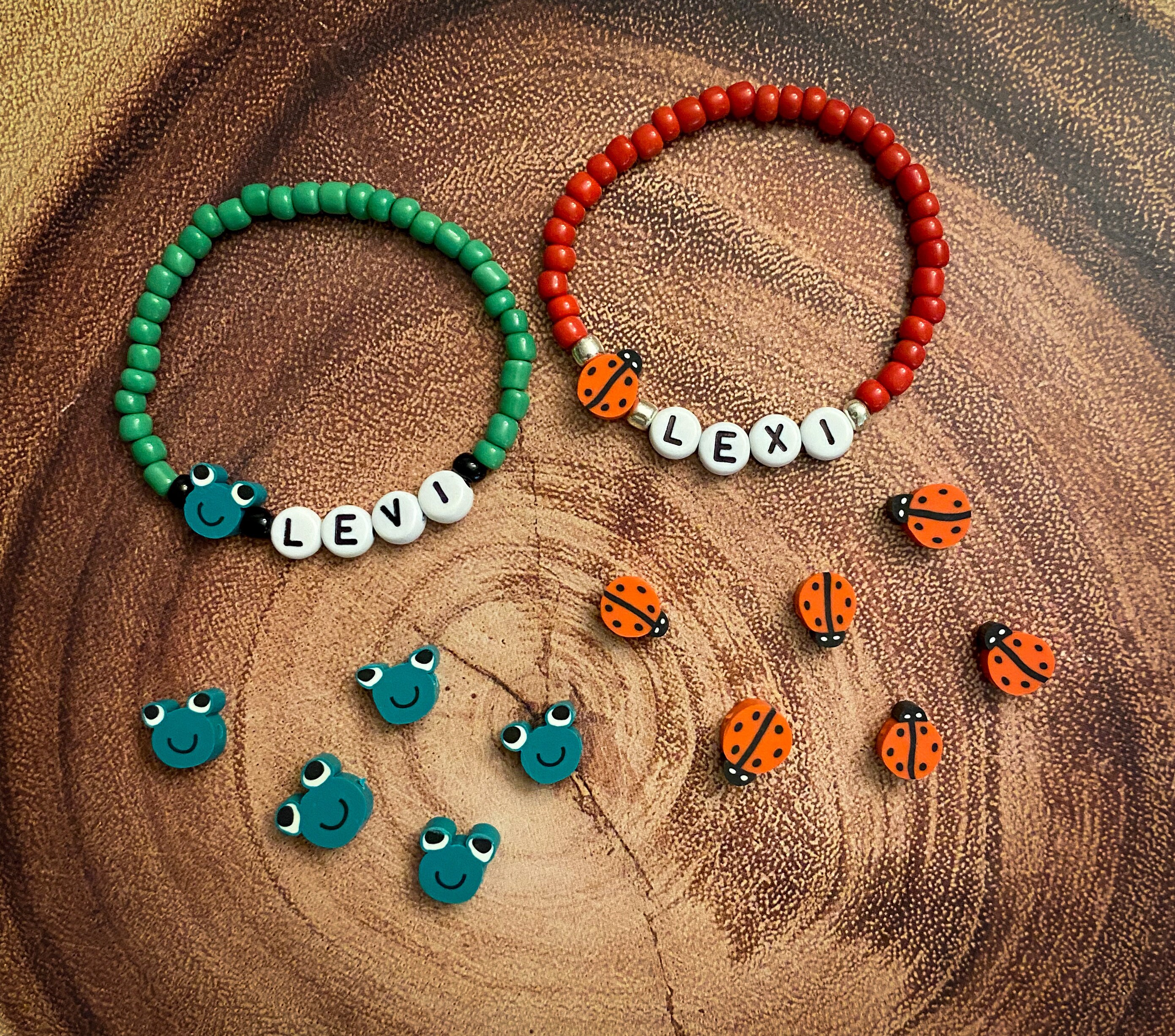 Red Ladybug Bracelet - Spring Jewelry for Daughter - Handmade Glass Beaded  Bracelet for Girlfriend - Fiona - IUP013