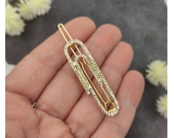 Pince à cheveux en strass pour cheveux décorés, coiffe en cristal pour dames élégantes, barrette à cheveux en métal pour femmes