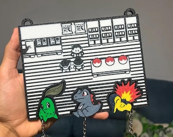 Retro Second Gen Cartoon-Inspired Keychain Holder | Fun Keychain and Organizer for Gamers & Collectors | Starter Creature Keychains Set