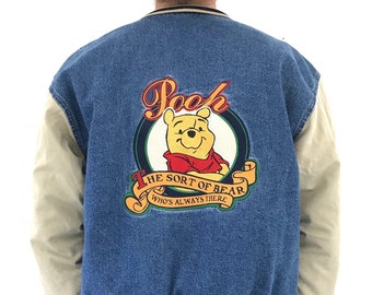 Varsity Winnie the Pooh Jacket Handmade Etsy
