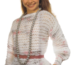 Ladies Quick Knit Easy Sweater Chunky Knitting Pattern Large Needles Womens Jumper Bulky PDF Pattern in English Only