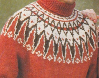 ニット・セーター HUECLOSET Vintage Ethnic Pattern Knit SE175 OCUH Grandpa Sweater Striped Sweater Women Ribbed Knit
