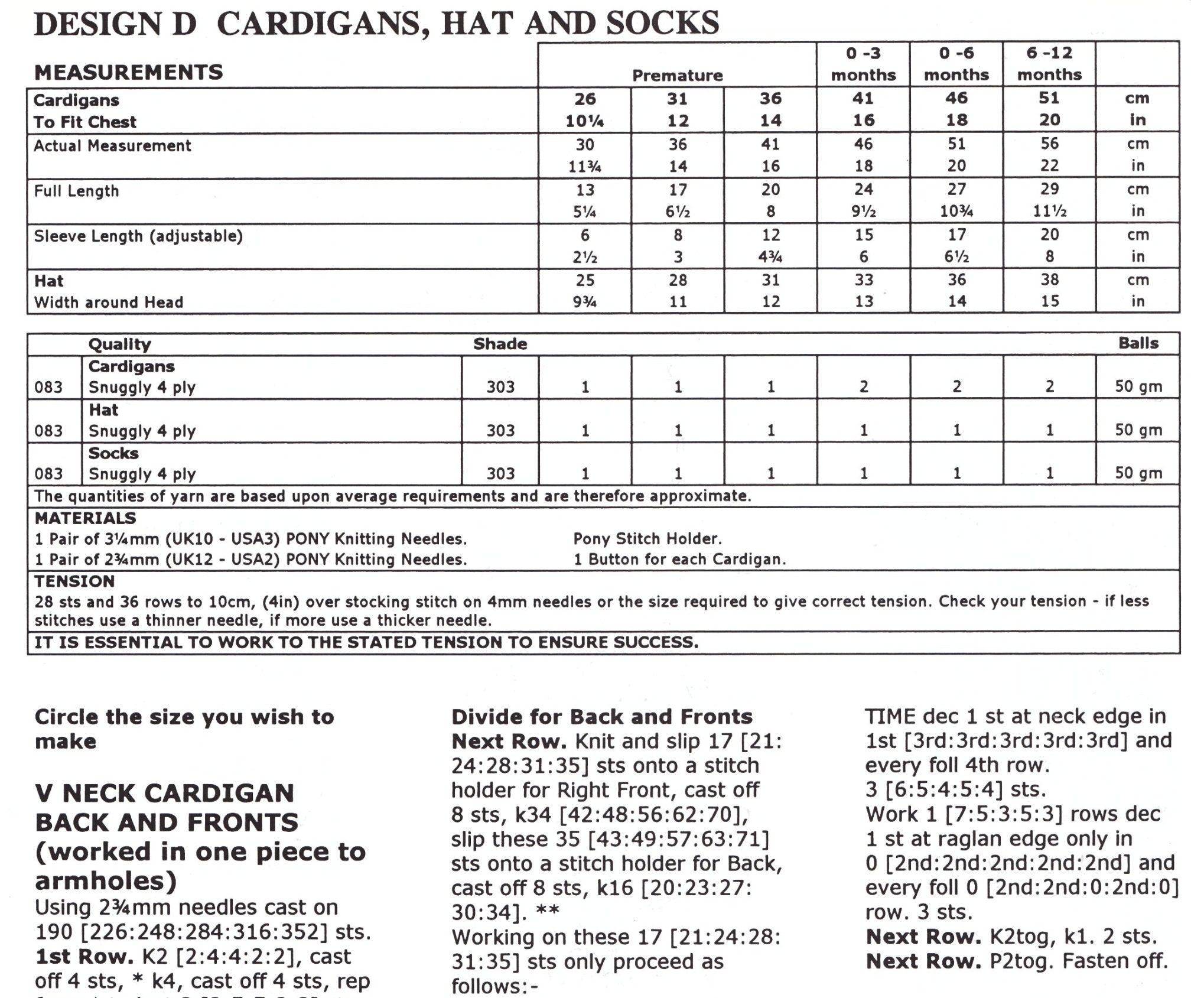 Prem Pattern Premature Baby Knitting Pattern Early Baby 4 Ply / Fingering / Fine ...