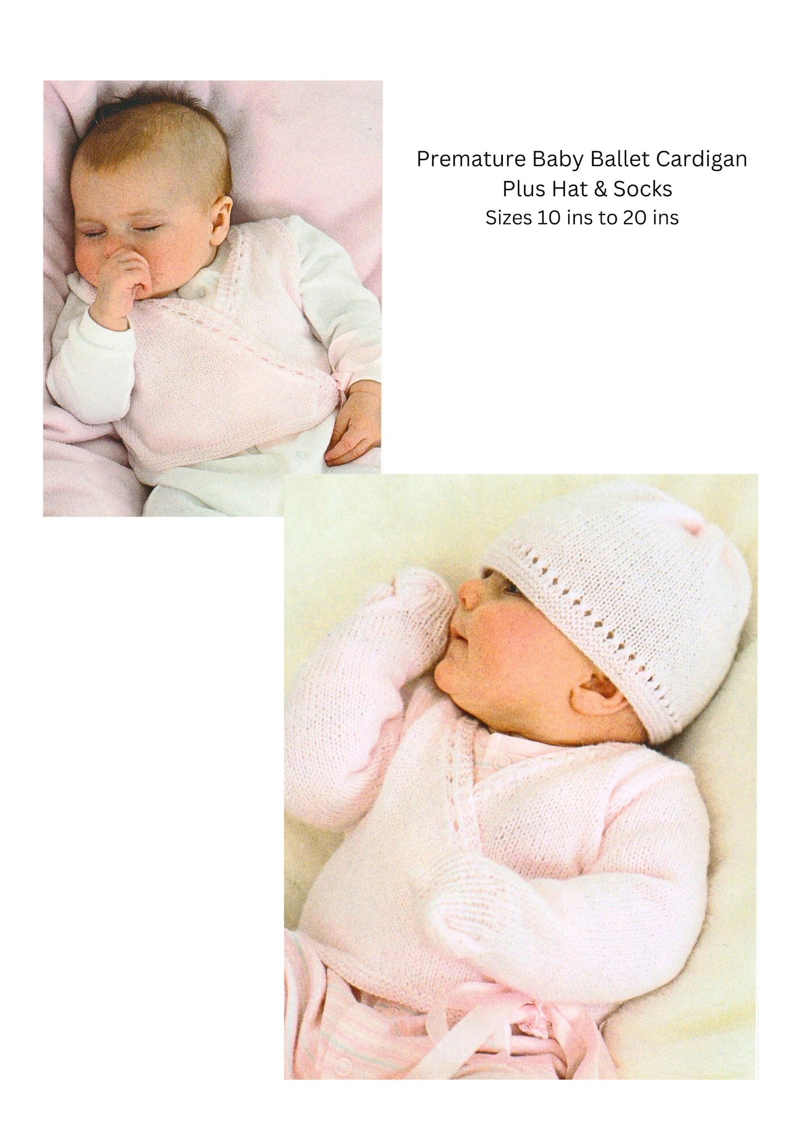 Prem Pattern Premature Baby Knitting Pattern Early Baby 4 Ply / Fingering / Fine ...