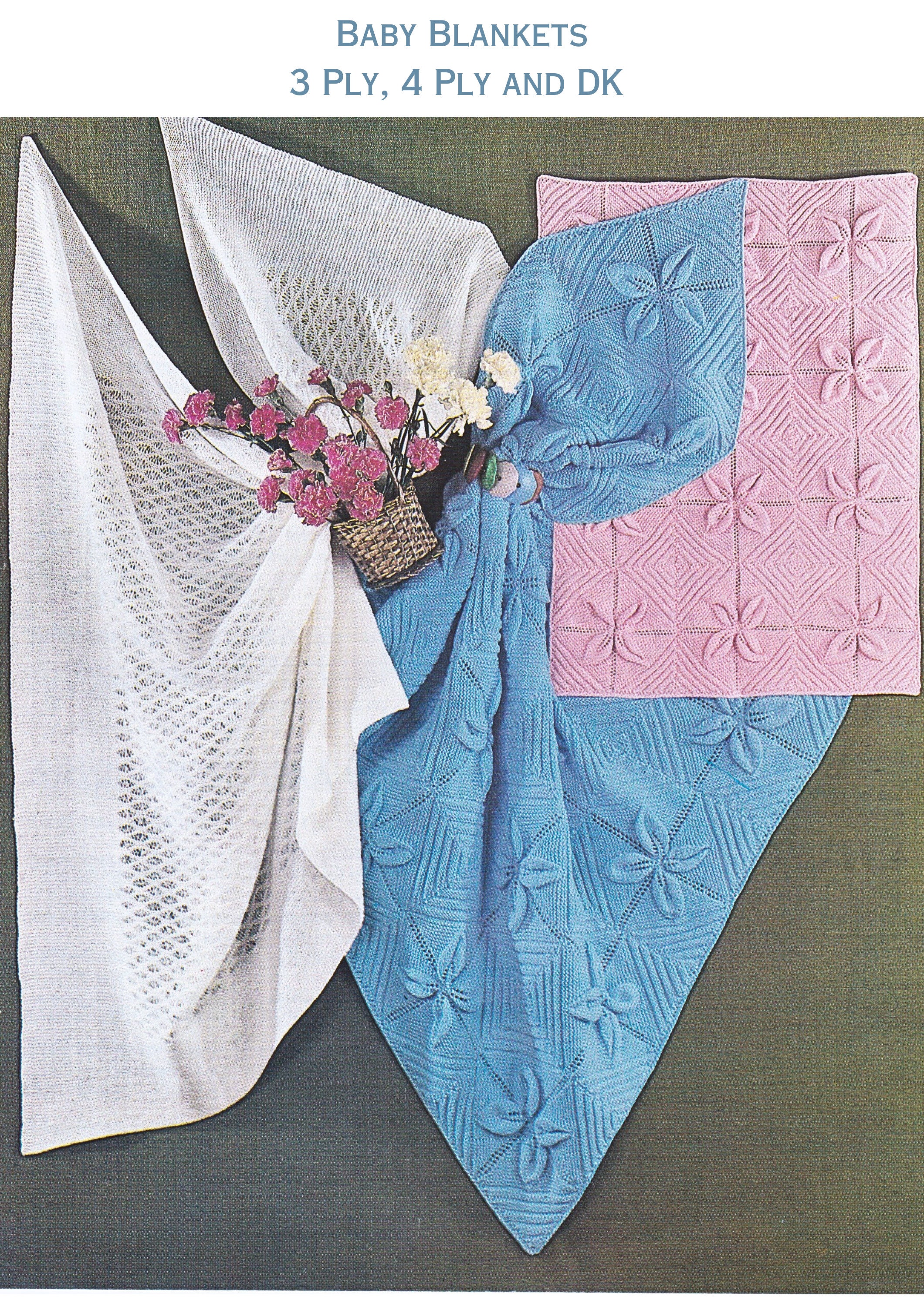 Baby Blanket Knitting Pattern Shawl, Cot Cover, Afghan PDF Pattern