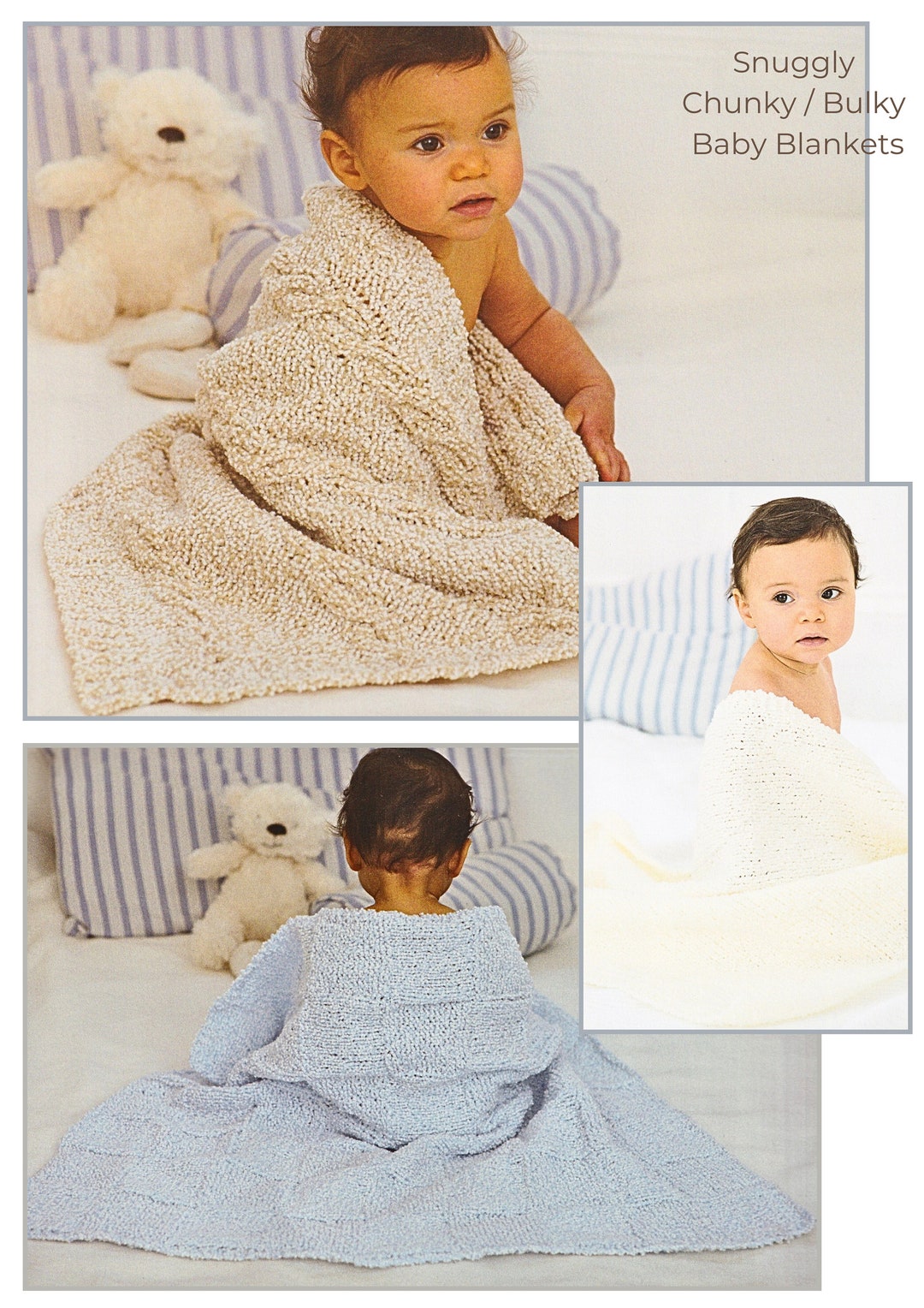 Chunky Knit Ply Baby Blanket Knitting Patterns Free Snuggly Chunky