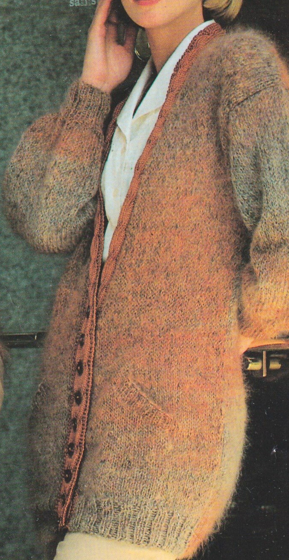 Dotted-Mohair Knit Cardigan main image 1
