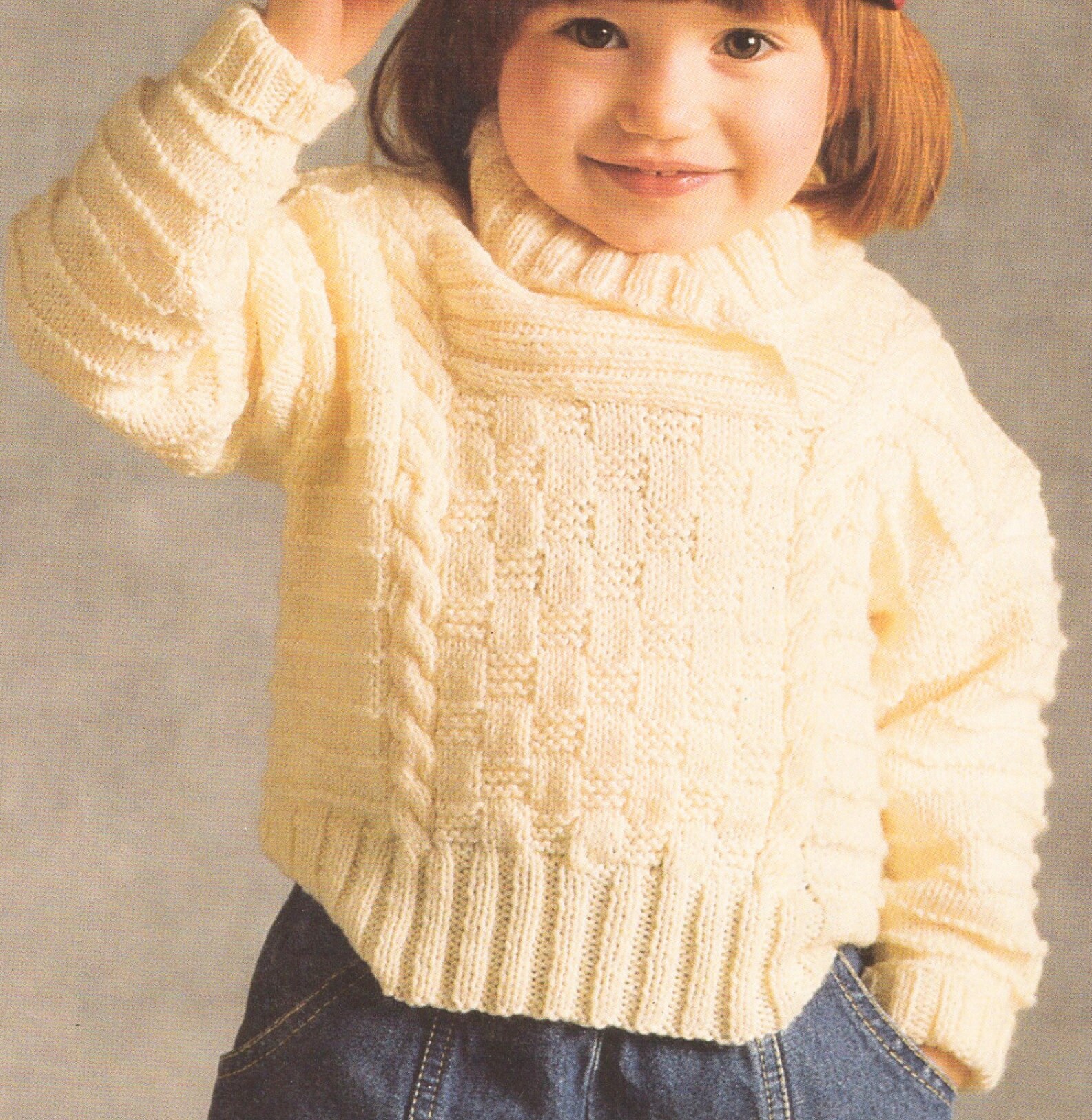 Baby & Child's Sweater Knitting Pattern Cable Jumper 6 Months - 5 Years ...