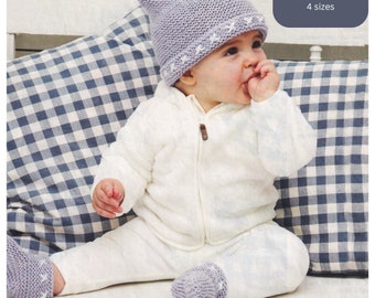 Baby Hat Knitting Pattern Beginners Pattern Easy Knit DK / 8 Ply  0-6 months to 3 years PDF Hat Pattern