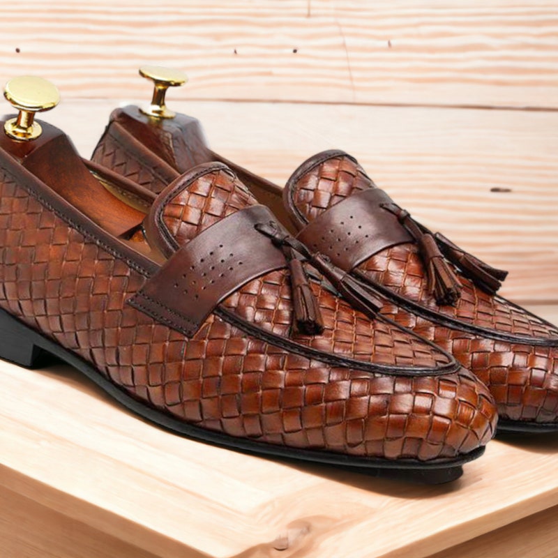 Woven leather Loafers