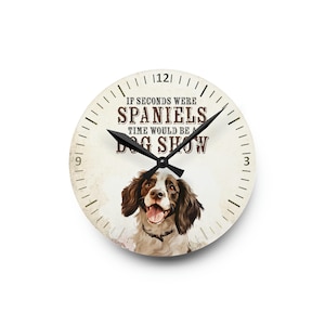 Spaniel Dog Show Spectacle Clock