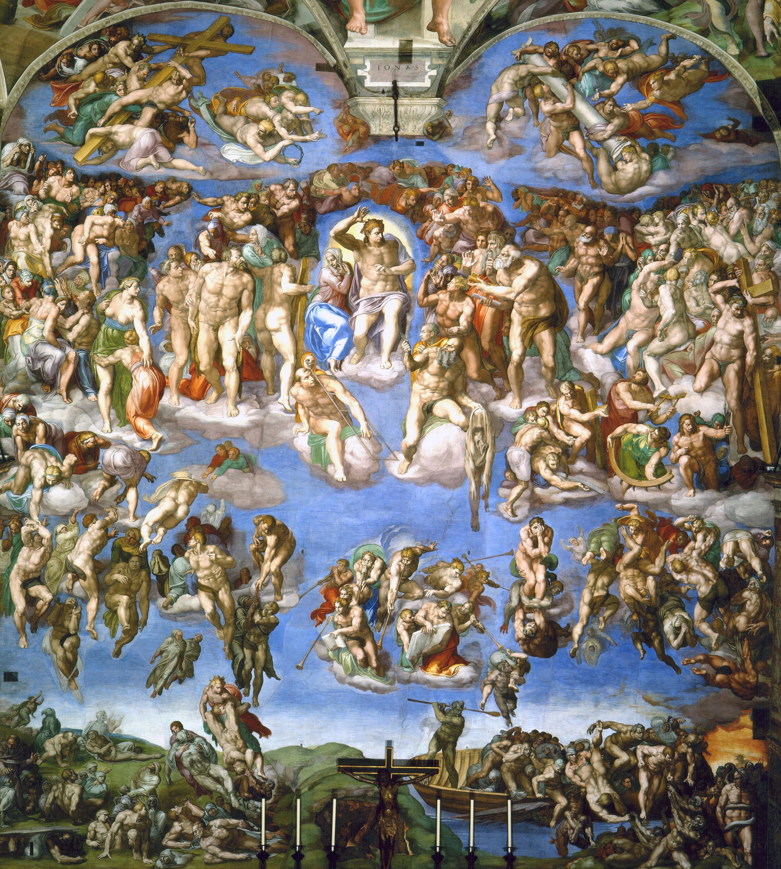 Michelangelo's Last Judgment Canvas Print: Sistine Chapel Renaissance Art