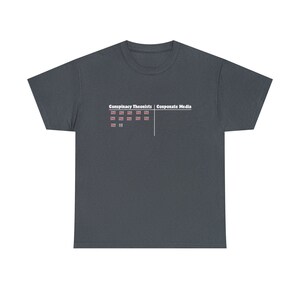 Teórico de la conspiración / Medios corporativos Camiseta de algodón pesado unisex