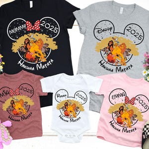 Custom  Name Disney Hakuna Matata Animal Kingdom 2025 Shirt, Safari Family Matching Tees, Disneyworld Trip Shirts, Disney Birthday T-shirt