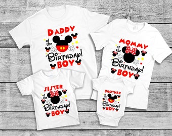 Disney Family Minnie Mickey birthday shirts, Family Matching Mickey Minnie birthday Shirts, Birthday Boy Family Shirts, Birthday shirts