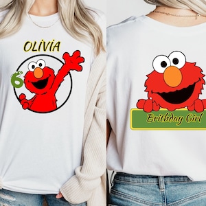 Custom Sesame Street Birthday Family Shirts: Matching Vintage Cartoon Tees