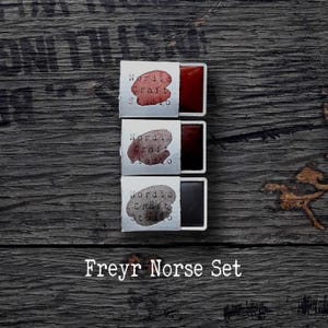 Freyr Norse Set - handgemaakte aquarelverf van kunstenaarskwaliteit in halve en volledige pannen