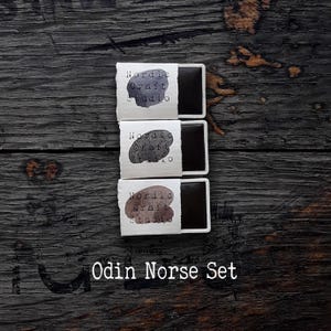 Odin Noorse set: handgemaakte aquarelverf van kunstenaarskwaliteit in halve en volledige pannen