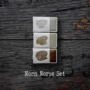Norn Norse Set - handgemaakte aquarelverf van kunstenaarskwaliteit in halve en volledige pannen