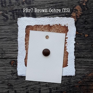PBr7 Bruin oker [gele tint] - Handgemaakte aquarelverf van kunstenaarskwaliteit op stippenkaart