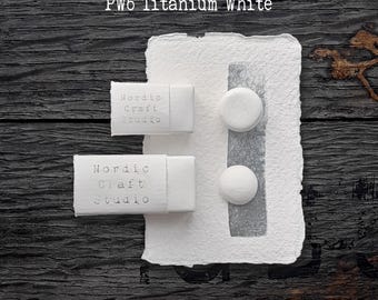 PW6 Titanweiß – Handgeschöpfte Aquarellfarbe in professioneller Künstlerqualität