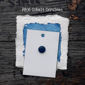PB36 Cobalt Cerulean - Handgemaakte aquarelverf van kunstenaarskwaliteit op stippenkaart