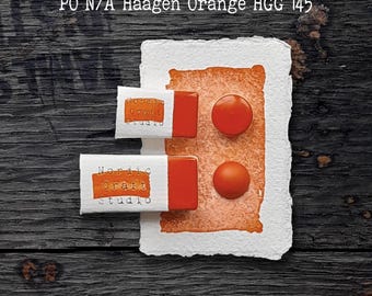 PO N/A Haagen Orange 145 - Handmade Watercolour Paint of Professional Artist Quality