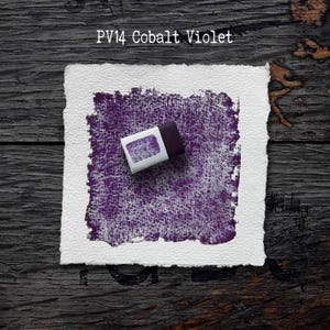 PV14 kobaltviolet - handgemaakte aquarelverf van kunstenaarskwaliteit in halve en volledige pannen