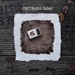PBr7 Burnt Umber - Tinta aquarela feita à mão com qualidade artística em meias e pastilhas cheias