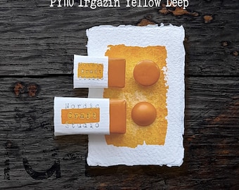 PY110 Irgazin Amarillo Profundo - Pintura de acuarela hecha a mano de calidad profesional para artistas.