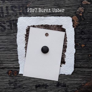 PBr7 Burnt Omber - Handgemaakte aquarelverf van kunstenaarskwaliteit op stippenkaart