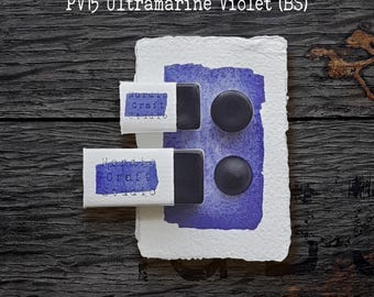 PV15 Ultramarinviolettblau - Handgefertigte Aquarellfarbe in professioneller Künstlerqualität