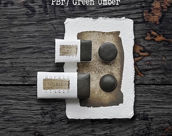 PBr7 Grüne Umbra – Handgeschöpfte Aquarellfarbe in professioneller Künstlerqualität