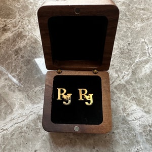 Personalized Initial Cufflink, Name Cufflink, Groom Wedding Cufflink, Sterling Silver Cufflink, Groomsmen Gift, Anniversary Gift