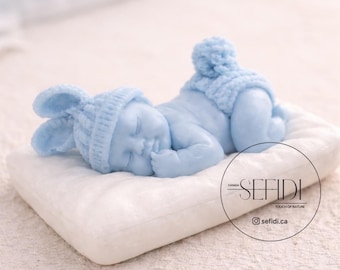 Babypartyseife, schlafende Babyfigur, Geschlecht offenbaren Geschenk, Neugeborenen Gastgeschenke
