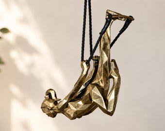 Lufttrapez Pfeil und Bogen Statue Harz Acrobat Hänge Zirkus Skulptur Geschenk
