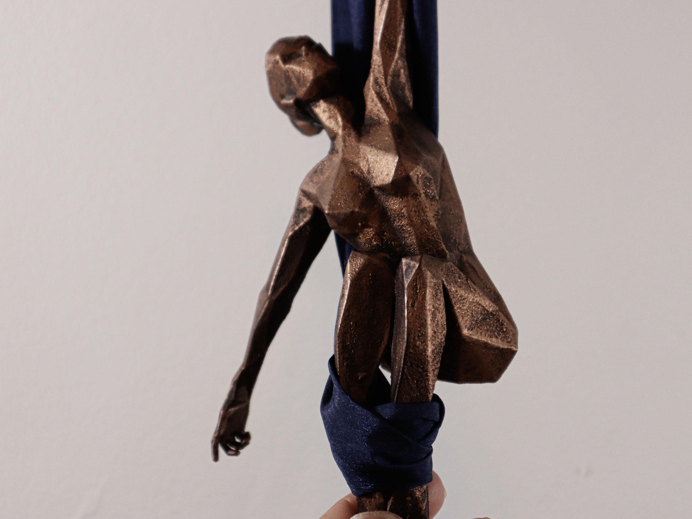 Aerial Silk Acrobat Statue: Metallic Resin Sculpture With Hook - Etsy