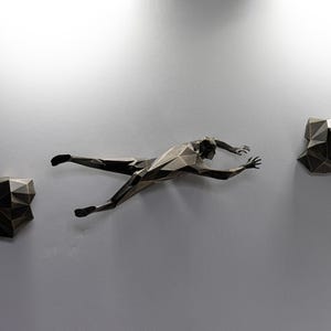Rock Climber Jump  Figure Wall Hanging Statue Rock Climbers Wall Art Ornament