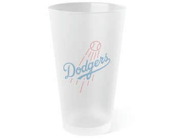 Los Angeles Dodgers Glass Dodgers Pint Glass Los Angeles Glass Dodgers Beer Glass Dodgers Frosted Pint Glass LA Glass Dodgers Cup LAD Glass