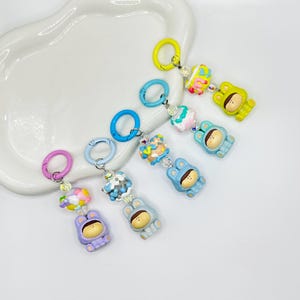 AMLLS Bunny Figures Hand Painted Bead Keychain | Bag charm | Phone charm | Handmade Beads | Popmart Bead