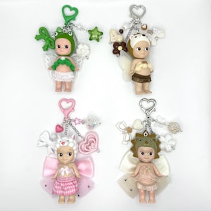 Sonny Angel Animal Serie Schlüsselanhänger | Sonny Engel Outfit | Feenflügel | Y2K Schlüsselanhänger
