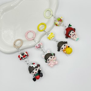 Zora Fruit Figures Hand Painted Bead Keychain | Bag charm | Phone charm | Handmade Beads | Popmart Bead
