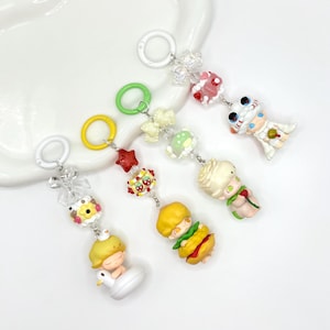 Dimoo cute Figures Keychain | Pop Beans | Keychain | Bag charm | Phone charm | Handmade Beads | Popmart Bead