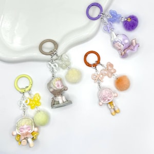 Skullpanda Warmth Mini Figures Keychain | Pop Bean| Hand Painted Bead Keychain | Bag charm | Phone charm | Handmade Beads | Popmart Bead