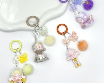 Skullpanda Warmth Mini Figures Keychain | Pop Bean| Hand Painted Bead Keychain | Bag charm | Phone charm | Handmade Beads | Popmart Bead