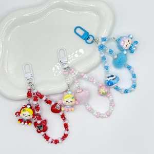 Popmart Skullpanda Hand Painted Bead AirPod Charm | Keychain | Bag charm | Phone charm | Handmade Beads | Popmart Bead